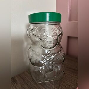 Vintage Kraft Peanut Butter Granny Bear glass jar